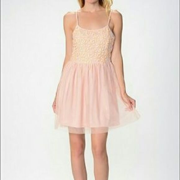 💥💥FLASH SALE💥💥 NWT Floral Tulle Mini-Dress - Picture 1 of 4